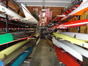 Kayaks And Canoes In Storage
